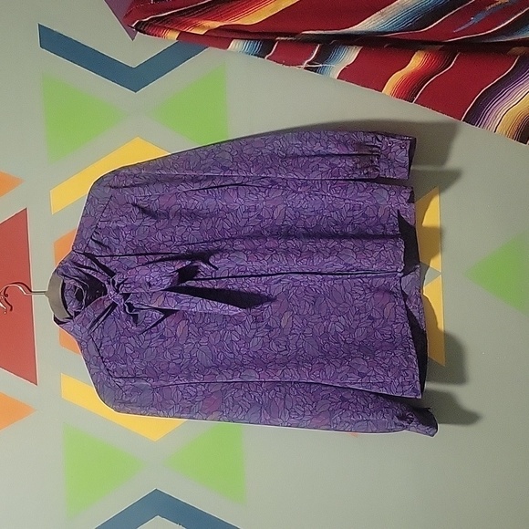 Vintage Pendleton Country Sophisticates Women's Button Up Blouse & Scarf/Bow 10 - Picture 1 of 8
